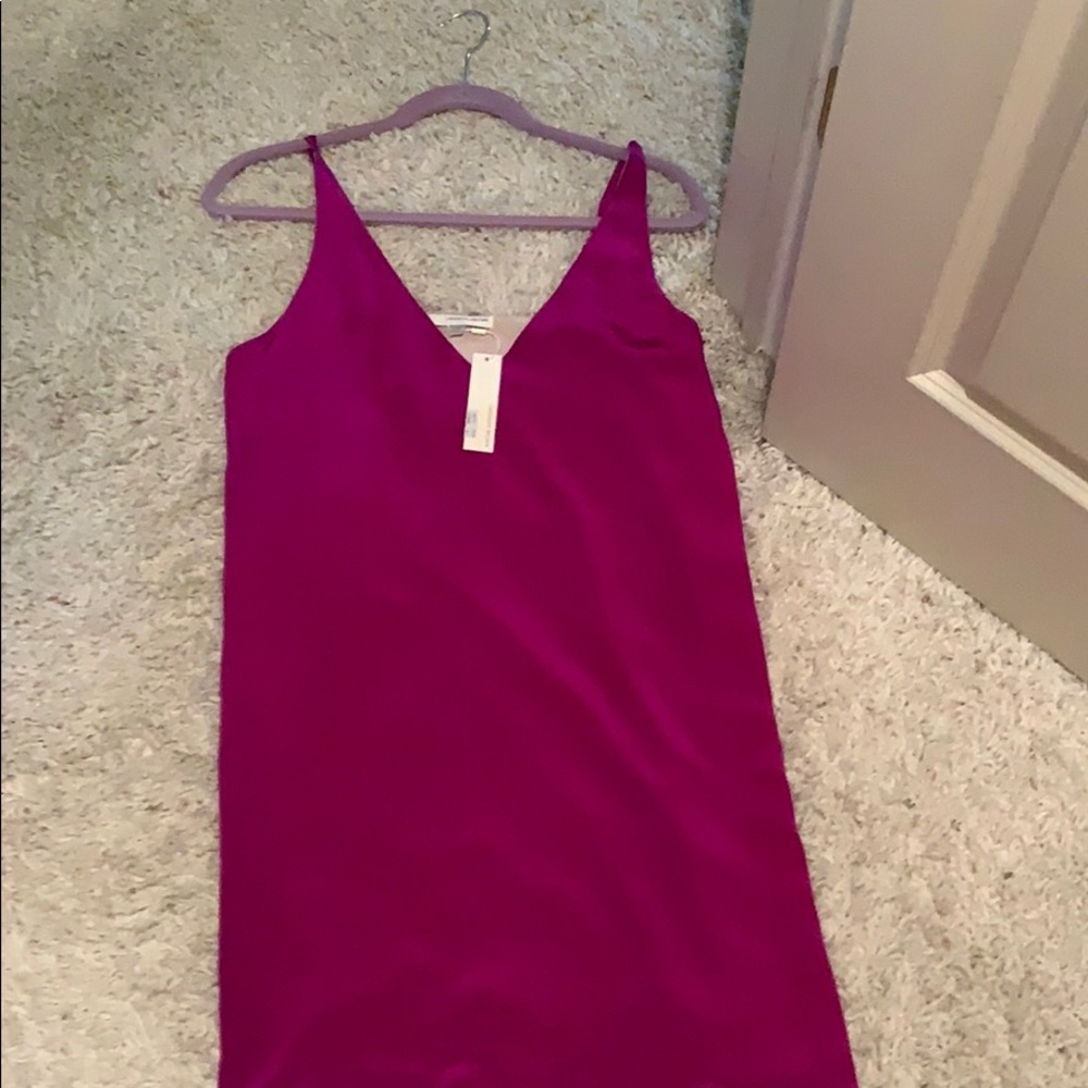 Magenta slip dress
